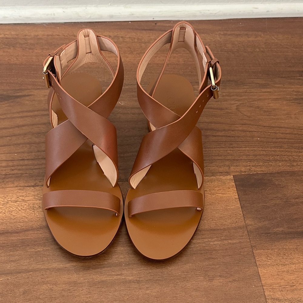 J. Crew Tan Leather Women's Sandals